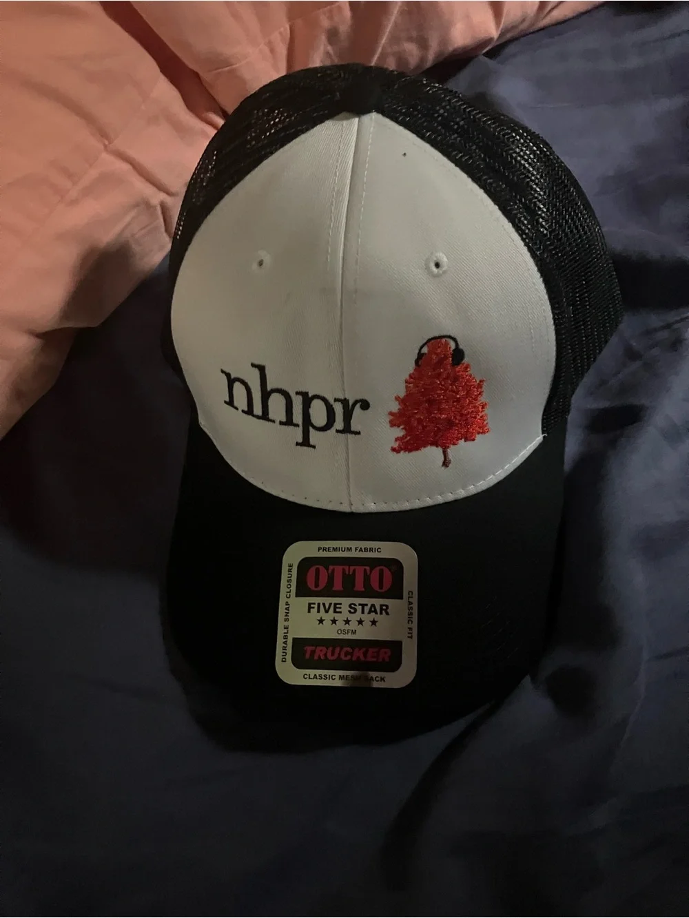 Nhpr NPR trucker hat new with tags textured tree so cute
